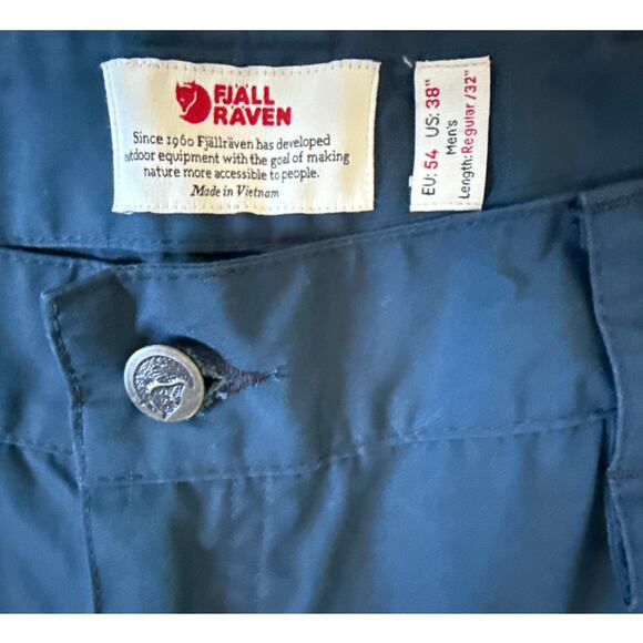 Fjallraven Vidda Pro Ventilated Men's Trousers in Blue Size US 38/ EU 54 - Picture 7 of 7